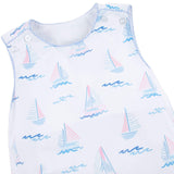 Pastel Sailboat Blue Sun Bubble