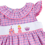 Princess Castle Smocked Pink Gingham Beverly Dress