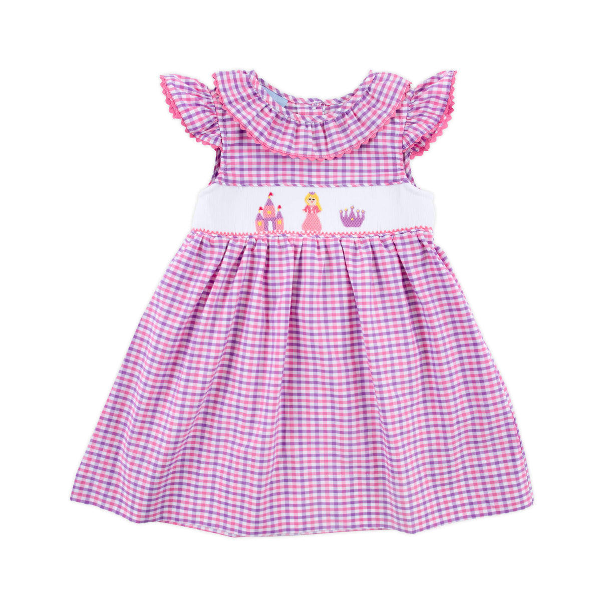 Princess Castle Smocked Pink Gingham Beverly Dress