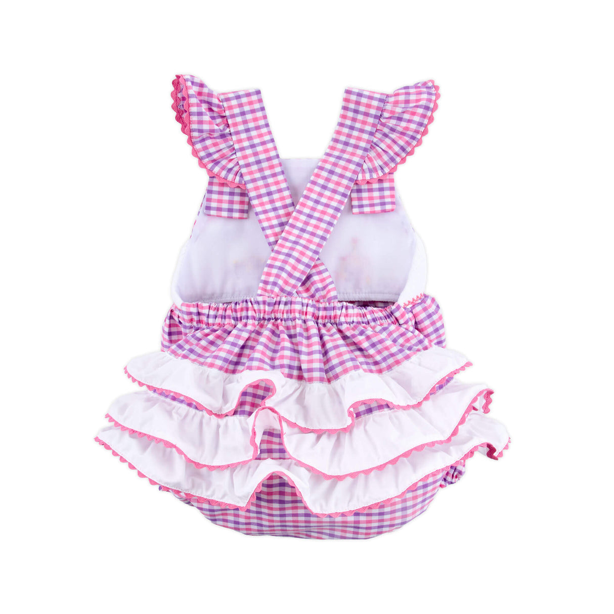 Princess Castle Smocked Pink Gingham Leah Bubble