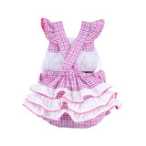 Princess Castle Smocked Pink Gingham Leah Bubble