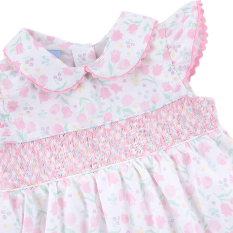 Adorable Tulip Floral Collared Bloomer Set
