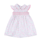Adorable Tulip Floral Smocked Collared Dress
