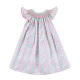 Gardenia Floral Smocked Angel Sleeve Dress