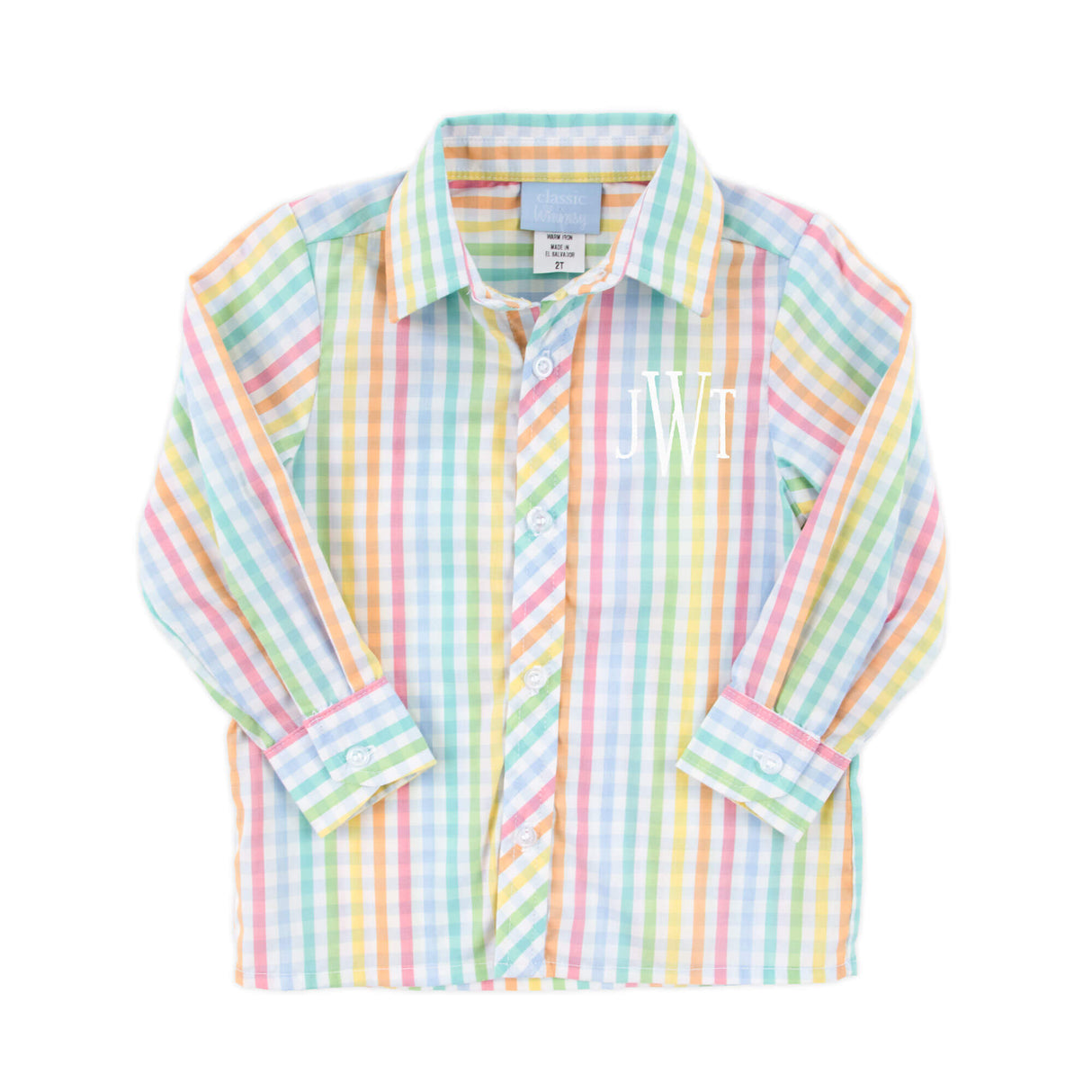 Colorful Multi Plaid Button Down Shirt