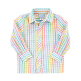 Colorful Multi Plaid Button Down Shirt