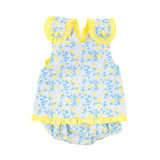 Summer Lemon Floral Lulu Popover Set