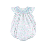 Floral Frenzy Smocked Angel Sleeve Bubble