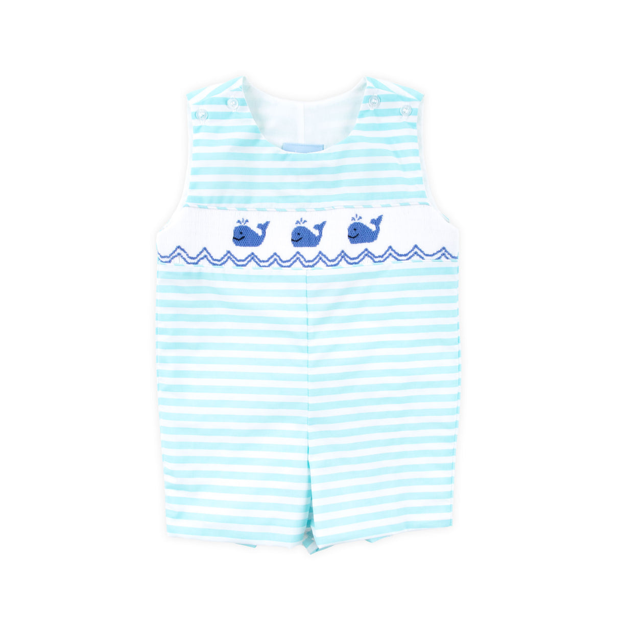 Pacific Whale Smocked Mint Stripe Jon Jon