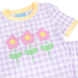 Flower Trio Lavender Gingham Pajamas