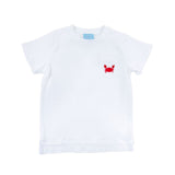 Crab White Short Sleeve Pocket Shirt