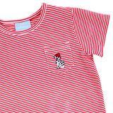 Firehouse Dog Red Stripe Short Sleeve Pocket Shirt