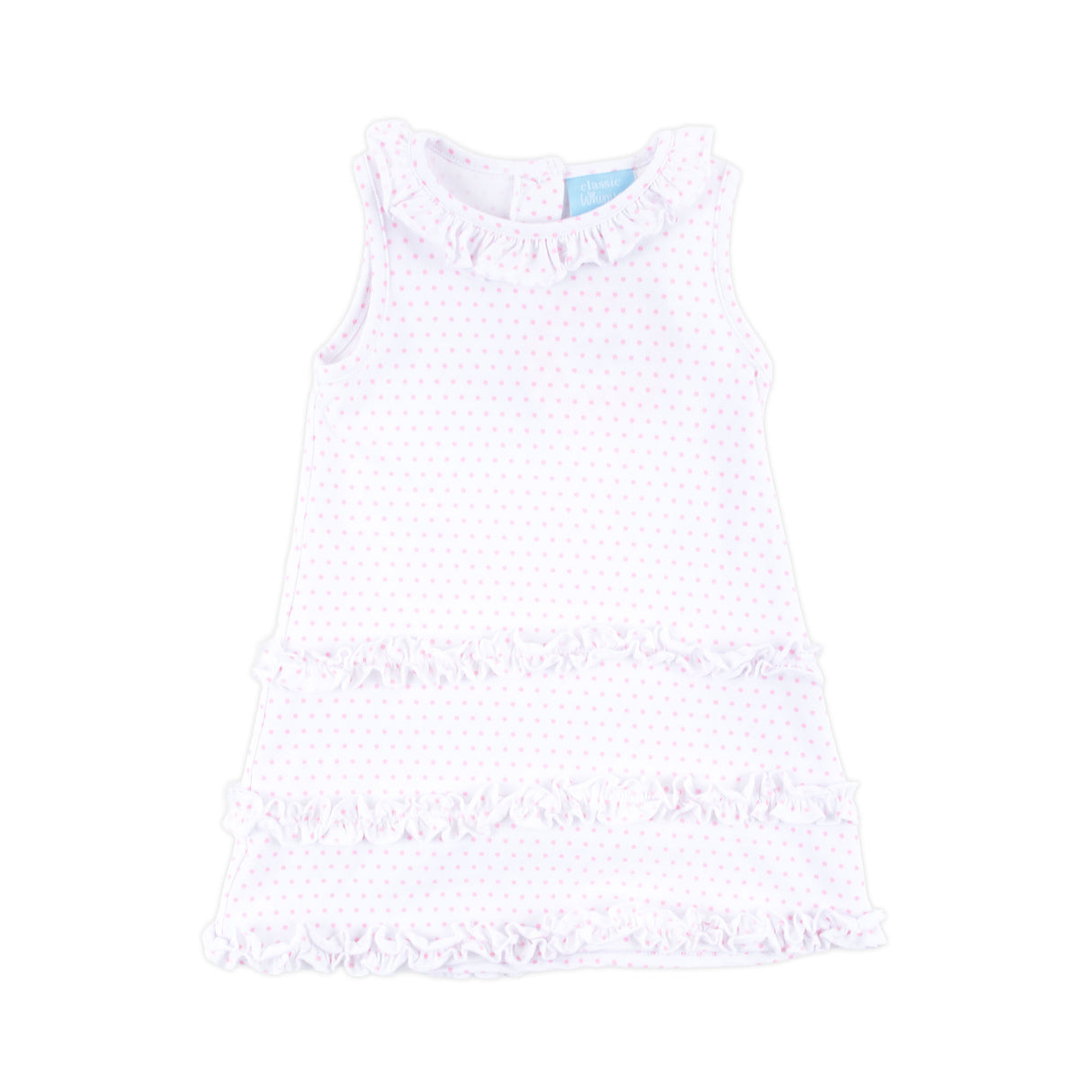 Pink Polka Dot Ruffle Dress