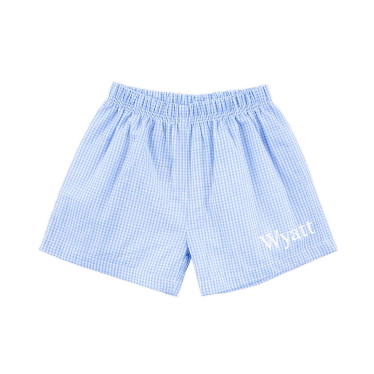 Light Blue Gingham Shorts