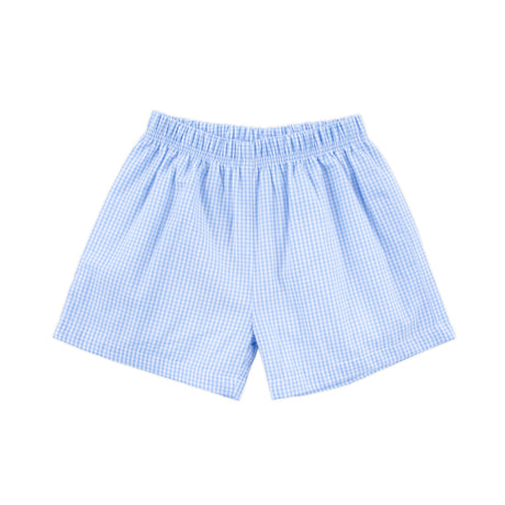 Light Blue Gingham Shorts