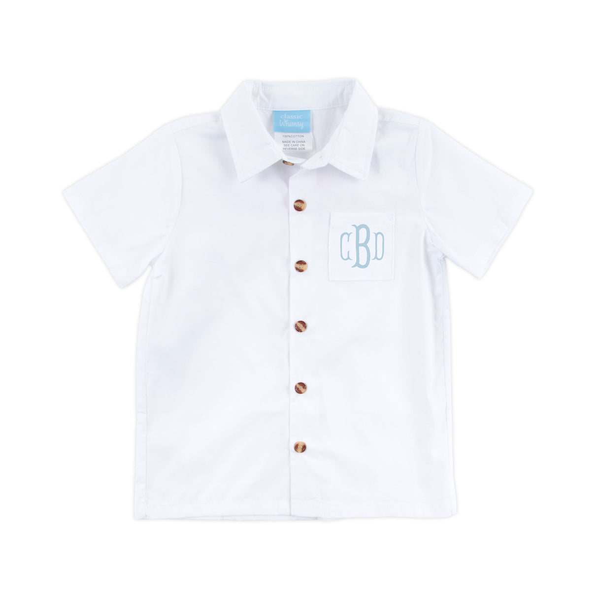 White Short Sleeve Button Down Shirt