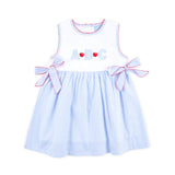 ABC & Apple Light Blue Stripe Avery Dress
