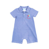 ABC Royal Blue Stripe Polo Romper