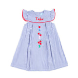 123 & Apple Blue Windowpane Claire Dress