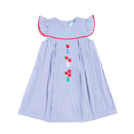 123 & Apple Blue Windowpane Claire Dress