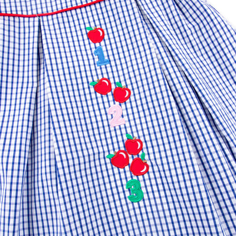 123 & Apple Blue Windowpane Claire Short Set