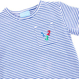 Good Apple Blue Stripe Short Sleeve Pocket Shirt