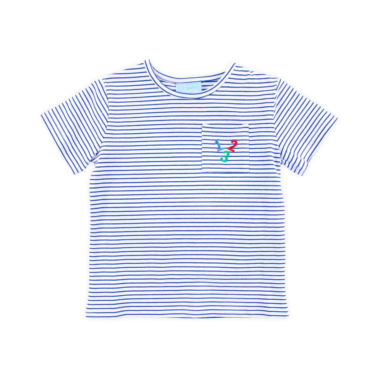 Good Apple Blue Stripe Short Sleeve Pocket Shirt