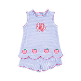 Good Apple Blue Stripe Cleo Short Set