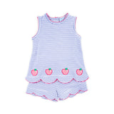 Good Apple Blue Stripe Cleo Short Set