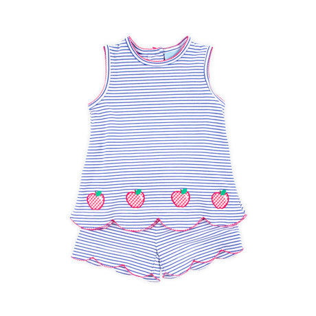 Good Apple Blue Stripe Cleo Short Set