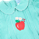Apple Blossom Turquoise Gingham Shelby Dress
