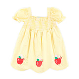 Apple Blossom Yellow Gingham Hannah Dress