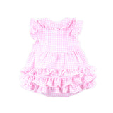 Apple Blossom Pink Gingham Ruth Bubble