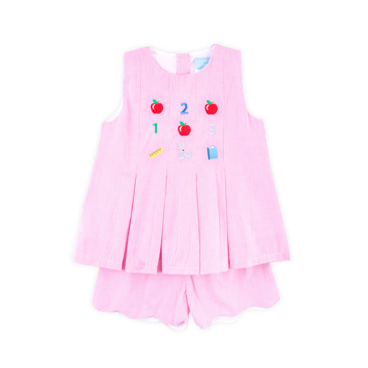 Ready To Learn Pink Mini Gingham Chloe Short Set