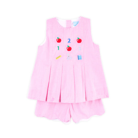 Ready To Learn Pink Mini Gingham Chloe Short Set