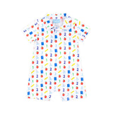 Easy as 123 White Polo Romper