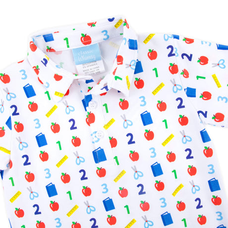 Easy as 123 White Polo