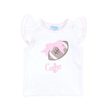 Football & Bow White Top