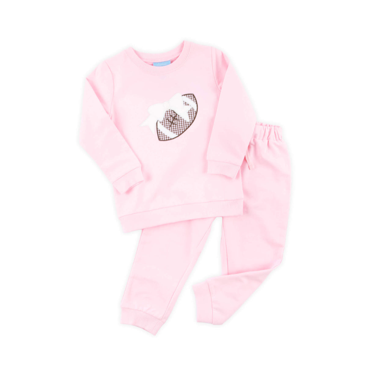 Football Bow Pink Jogger Set
