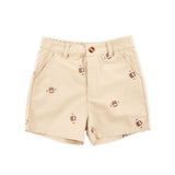 Football Tan Schiffli Standard Shorts