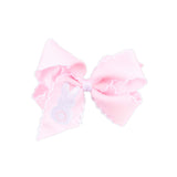 Peep Bunny Embroidered Moonstitch Hair Bow