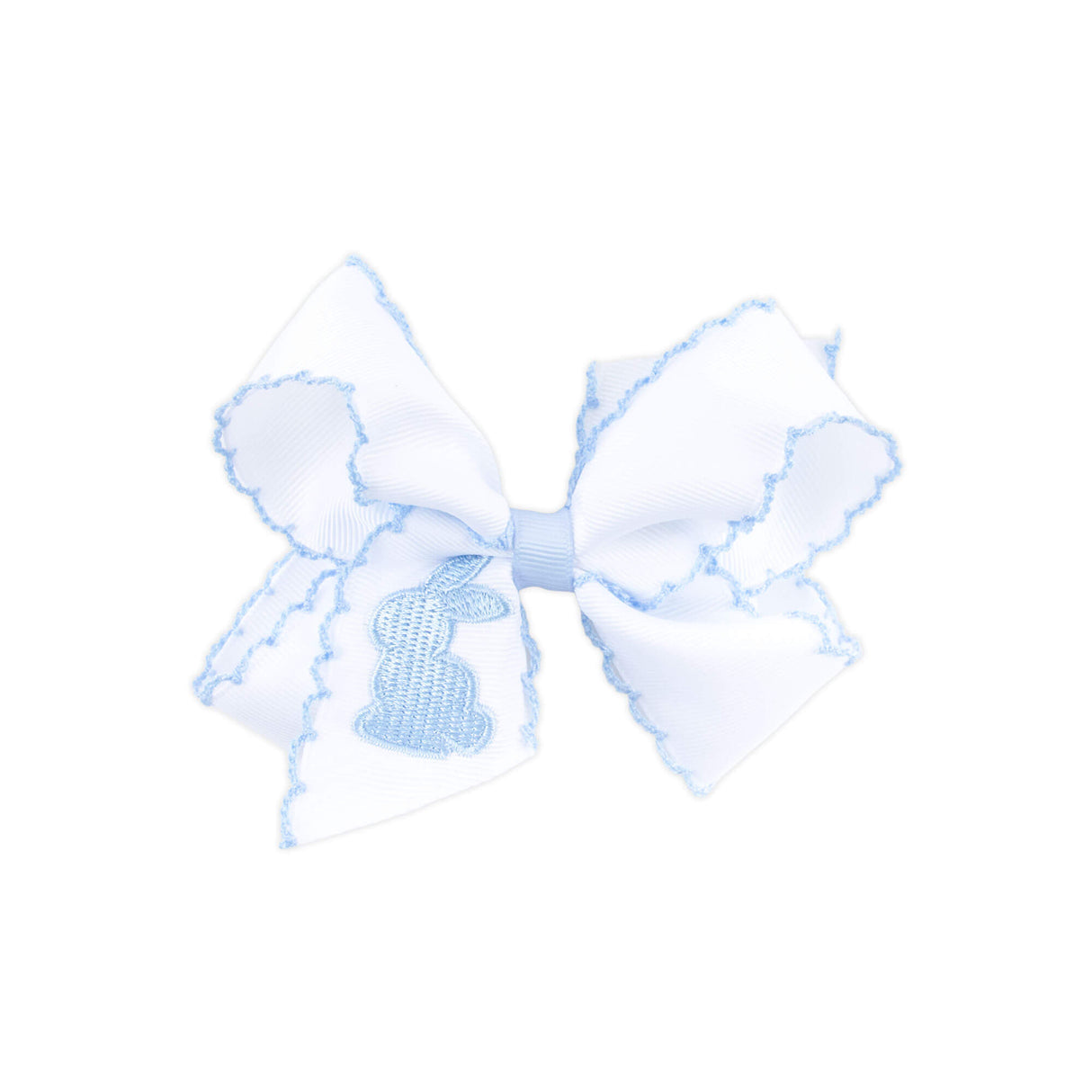 Easter Bunny Embroidered Moonstitch Hair Bow