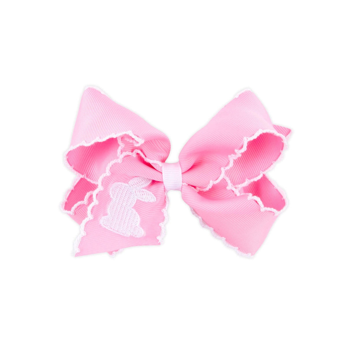 Easter Bunny Embroidered Moonstitch Hair Bow