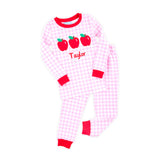 Apple Trio Pink Gingham Pajamas