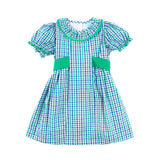 Green & Navy Gingham Paige Dress