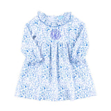 Blue Floral Toile Eden Dress