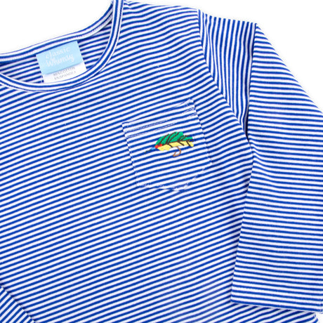 Catch of the Day Embroidered Long Sleeve Pocket Shirt