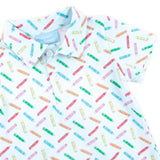 Colorful Crayon Polo Romper