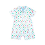 Colorful Crayon Polo Romper