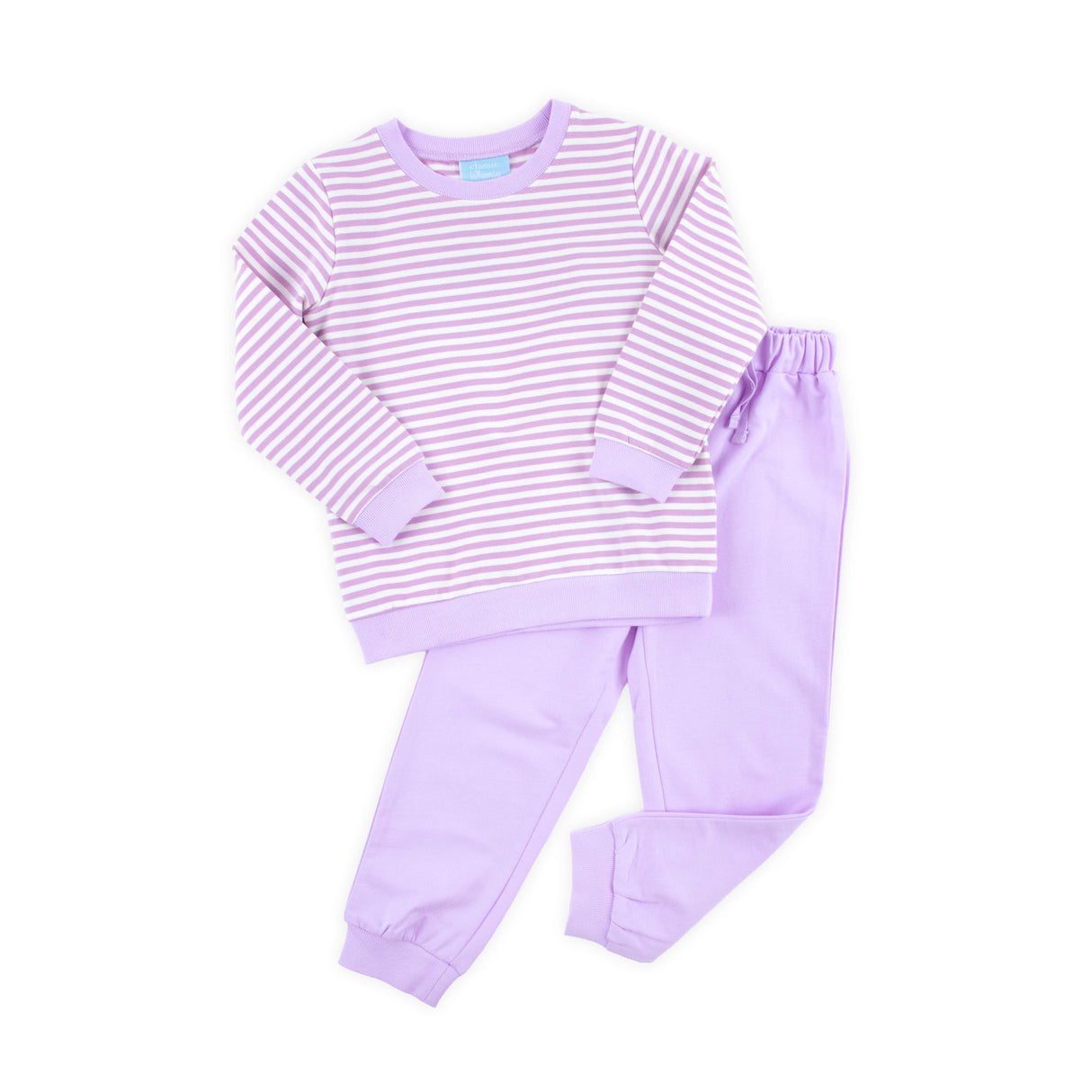 Lavender Stripe Jogger Set